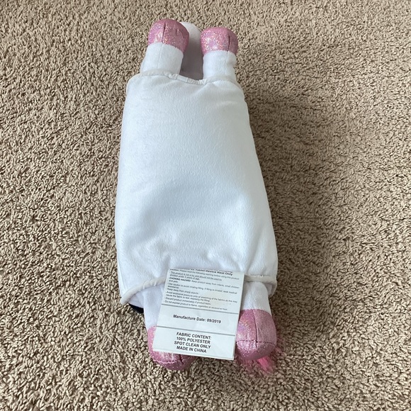 LapGear white and pink unicorn stuffed animal IPad book stand - Picture 5 of 9